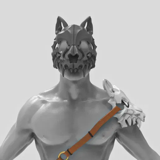 Mặt Nạ Đầu Chó Sói In 3D Cho Cosplay & Halloween - Image 2