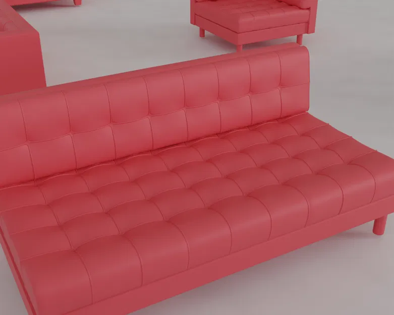 Mô Hình Thu Nhỏ Ghế Sofa & Ghế Ngồi Hiện Đại STL MegaPack 2 – Bernhardt & BoConcept - Image 9