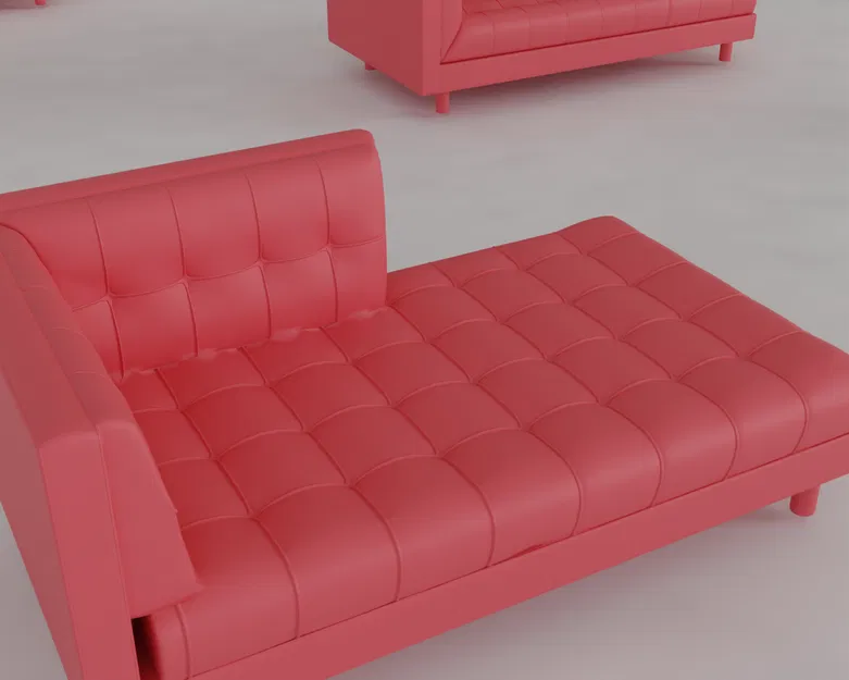 Mô Hình Thu Nhỏ Ghế Sofa & Ghế Ngồi Hiện Đại STL MegaPack 2 – Bernhardt & BoConcept - Image 11