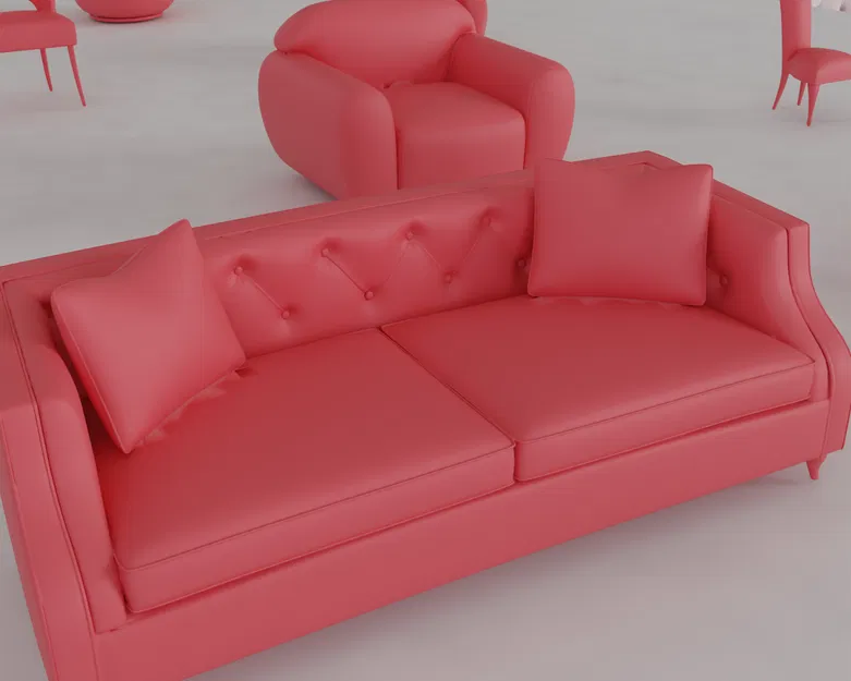 Bộ STL Khủng Ghế, Ghế Đẩu & Sofa Mini Sang Trọng 3 – Brabbu, Calligaris & Hãng Khác - Image 7