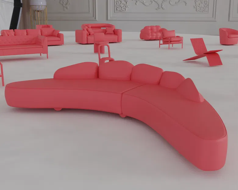 Bộ STL Nội Thất Thu Nhỏ Cổ Điển & Hiện Đại 4 – Sofa, Ghế, Bàn & Hơn Thế Nữa - Image 21