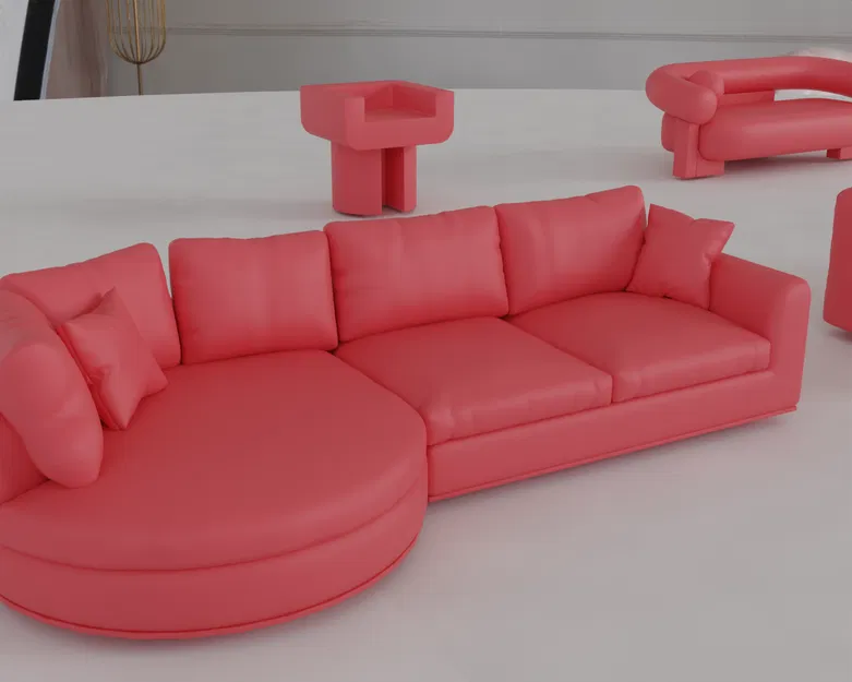 Bộ STL Nội Thất Thu Nhỏ Cổ Điển & Hiện Đại 4 – Sofa, Ghế, Bàn & Hơn Thế Nữa - Image 24