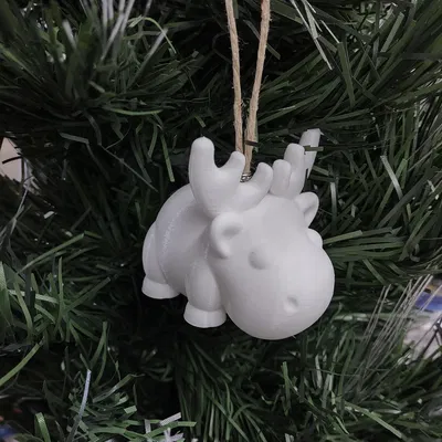 Móc khóa nai sừng tấm trang trí Giáng sinh