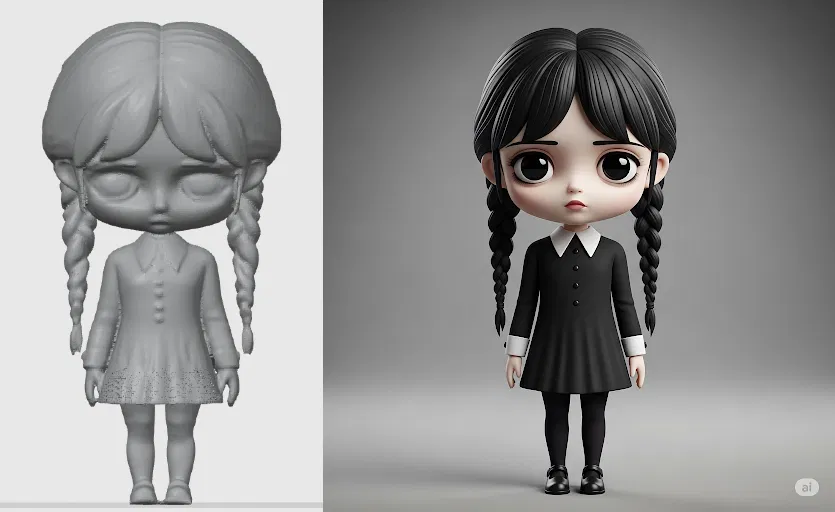 Mô hình Chibi Wednesday Addams - Image 1