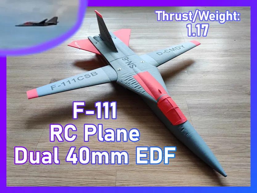 Mô hình F-111 CSB "SN-6" | Máy bay RC EDF đôi - Image 1
