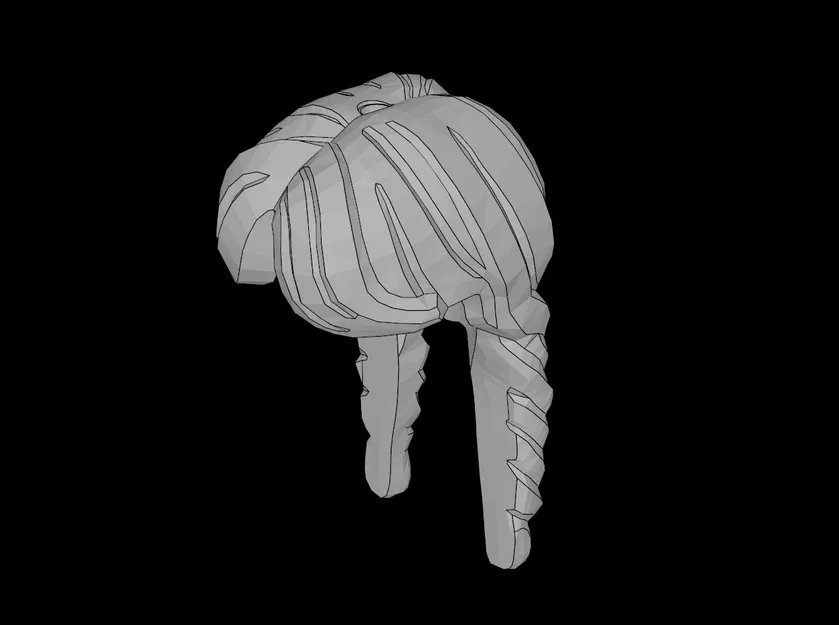 Tóc Búp Bê Lego Nữ Dài 2 Bím Giữa (5784.dat) - Image 1