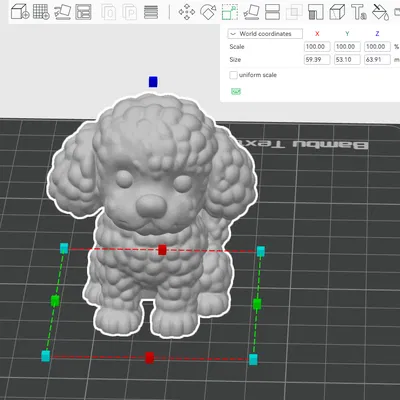 Mô hình chó Poodle thu nhỏ/chó/poodle