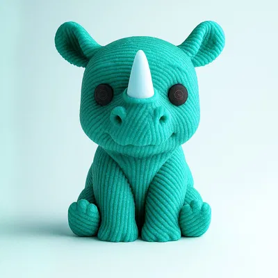 Tê Giác Đan Len - KHÔNG AMS - Động Vật Dễ Thương