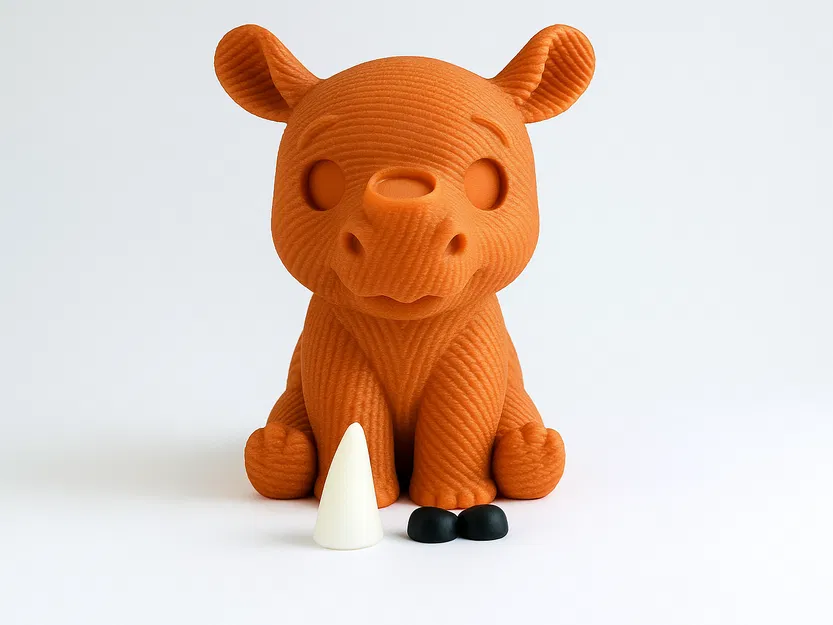 Tê Giác Đan Len - KHÔNG AMS - Động Vật Dễ Thương - Image 2