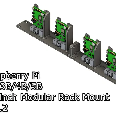 Giá đỡ Rack 19-inch Module cho Raspberry Pi 2B/3B/4B/5B
