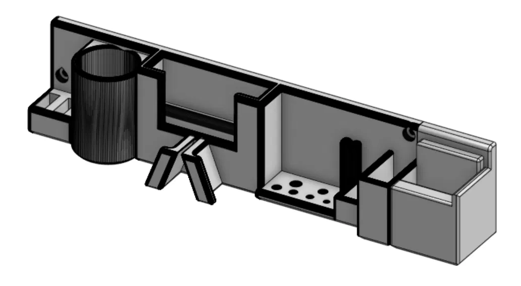 Giá đỡ đồ dùng tối giản Centauri carbon có chỗ để hotend - Image 1
