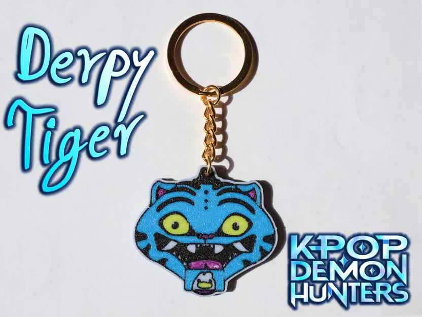 Móc khóa KPop Demon Hunters Hổ Ngơ Ngác - Image 1