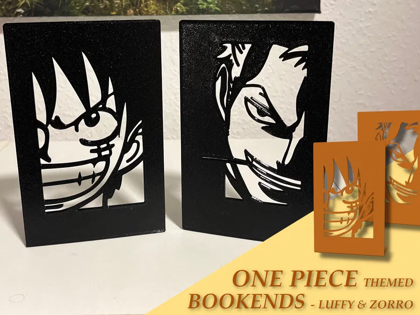 Chặn Sách/Kệ Sách - Chủ Đề One Piece (Luffy & Zoro) - Image 1