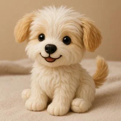 Cún con dễ thương ngồi (fiapo de manga)