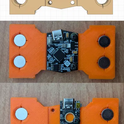 KUSBA / BigTreeTech USB-C ADXL345 Gắn Nam Châm Lên Bed (Nam Châm Neodymium Tròn 10mm)