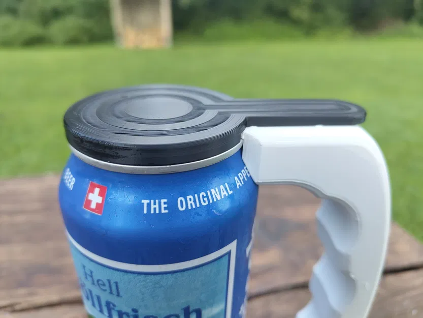 Giá đỡ lon 500ml có nắp xoay chống bụi - dễ in - Image 3