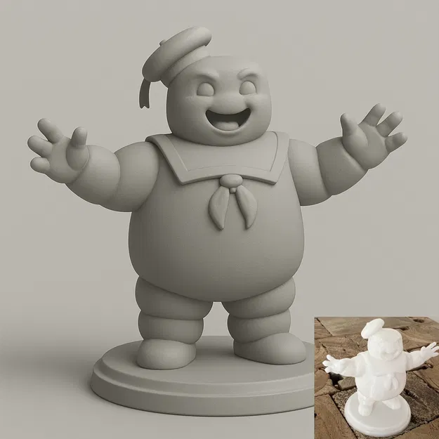 Bibendum Chamallow (Stay Puft Marshmallow Ghosbusters) - Tượng 3D - Image 1