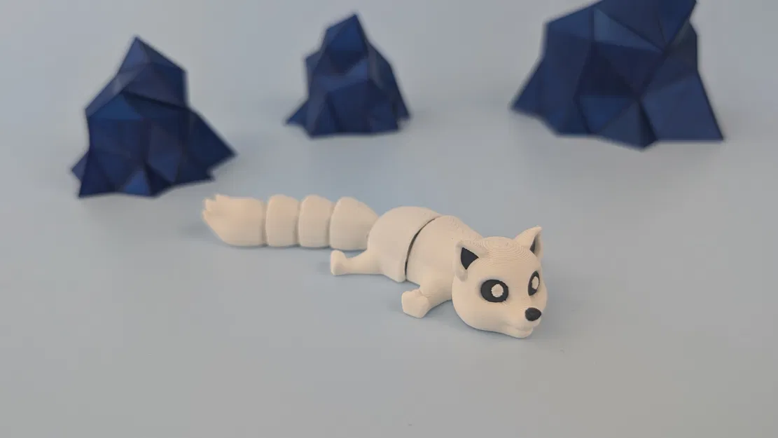 Cáo Bắc Cực - Mô hình Móc khóa Khớp nối - Image 1