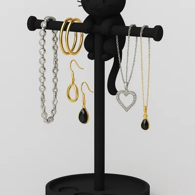 Kệ Trang Sức Mèo Đen Thanh Lịch