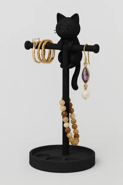 Kệ Trang Sức Mèo Đen Thanh Lịch - Image 3