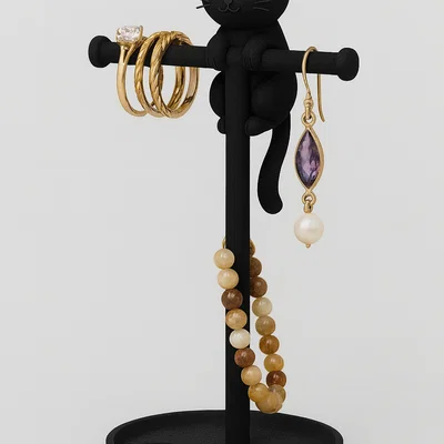 Kệ Trang Sức Mèo Đen Thanh Lịch