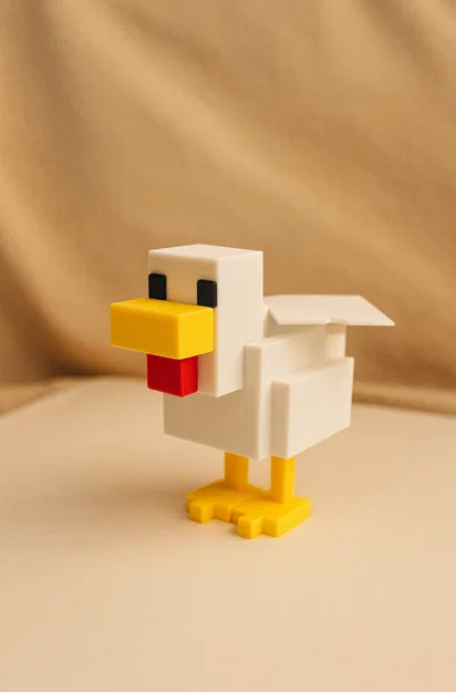 Gà Minecraft có chỗ chứa đồ - Image 1