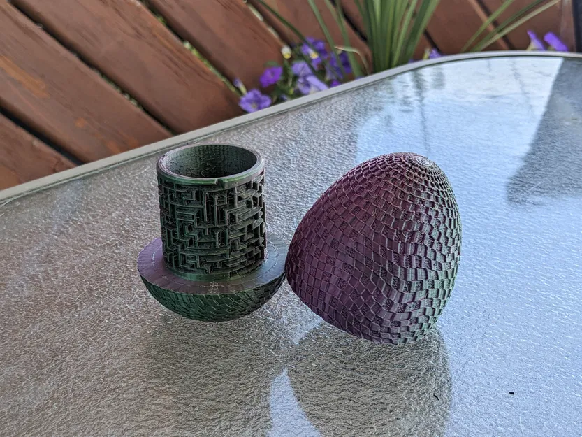 Hộp Mê Cung Trứng - Da Dệt - Image 1