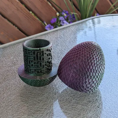 Hộp Mê Cung Trứng - Da Dệt