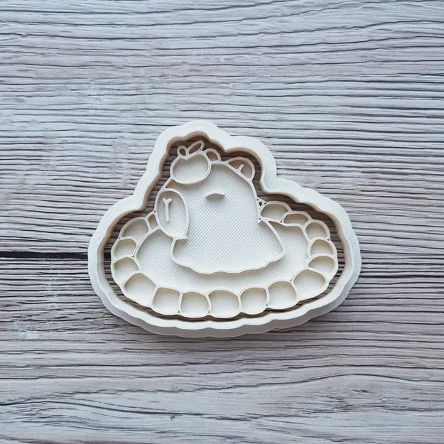 Bộ Dụng Cụ Cắt Bánh Quy Capybara Dễ Thương Kèm Táo Sấu - Image 3