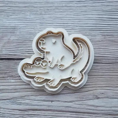 Bộ Dụng Cụ Cắt Bánh Quy Capybara Dễ Thương Kèm Táo Sấu