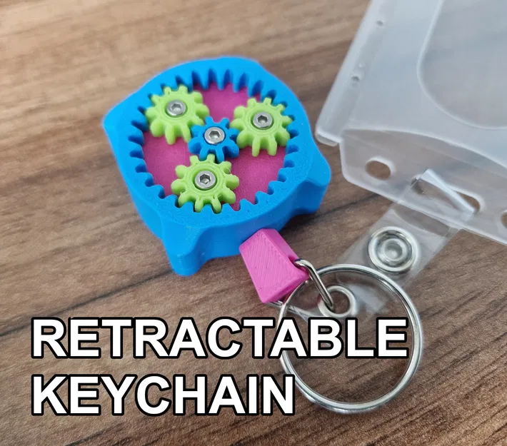 Móc khóa rút dây với bánh răng hành tinh - Image 1