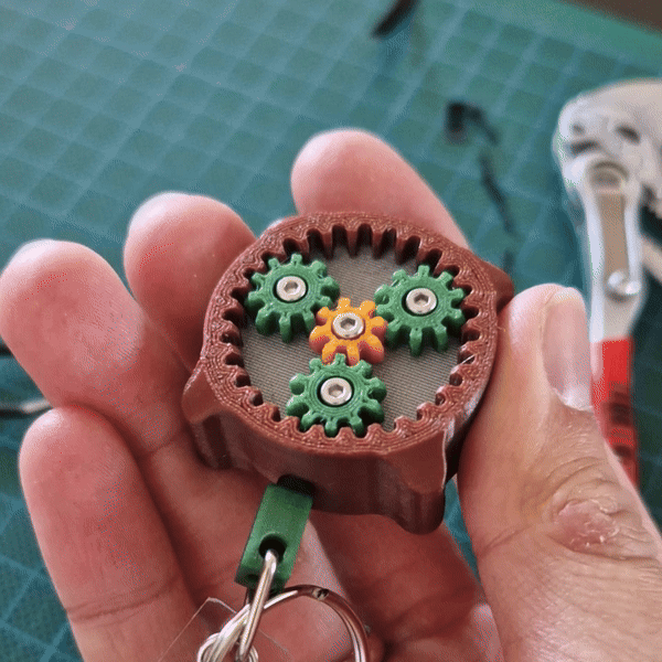 Móc khóa rút dây với bánh răng hành tinh - Thumbnail 2