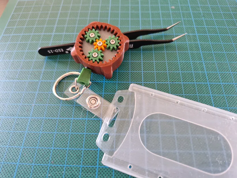 Móc khóa rút dây với bánh răng hành tinh - Image 4