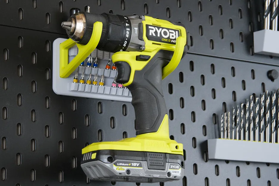 Kệ giữ máy khoan và mũi khoan Ryobi cho Skadis - Image 1