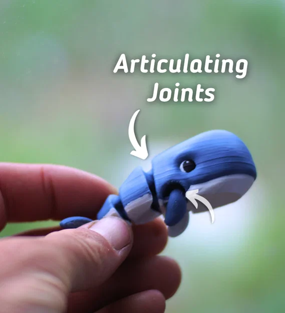 Cá Voi Khớp Nối - Đồ Chơi Fidget In 3D Dễ In - Image 3