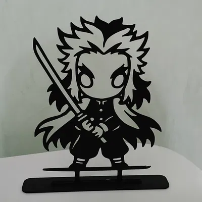 Rengoku Chibi 2D Art - Thợ Săn Quỷ (2 phiên bản)