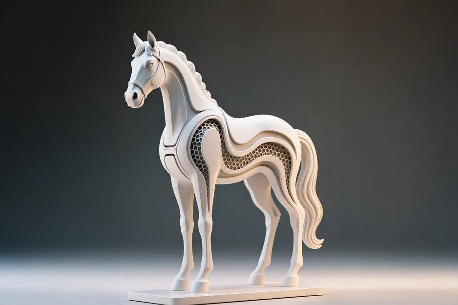 Mô Hình Ngựa Điêu Khắc Hexa Độc Đáo - Image 1