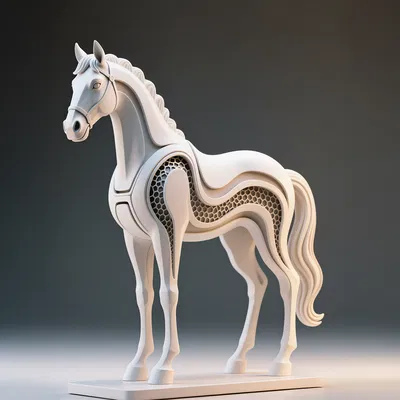 Mô Hình Ngựa Điêu Khắc Hexa Độc Đáo