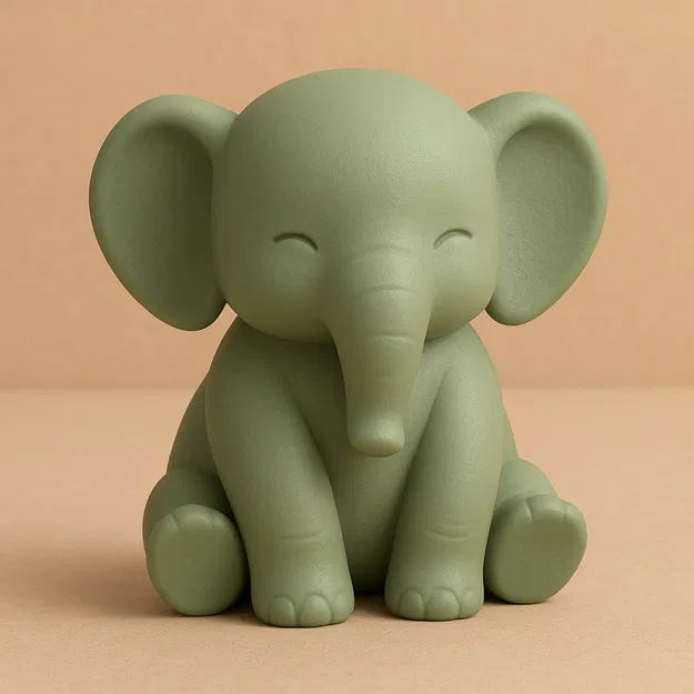 Mẫu in 3D Con Voi Con Đáng Yêu - Image 1