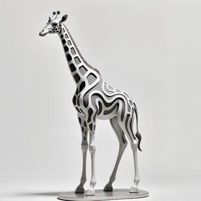 Hươu cao cổ Hexa, Điêu khắc 3D