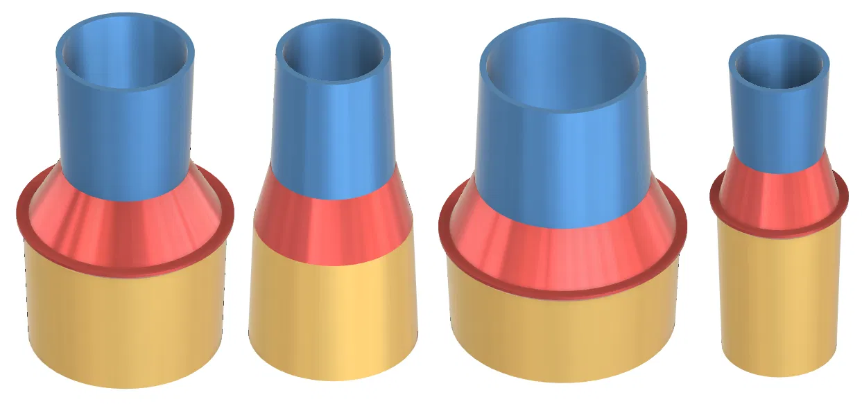 Đầu nối ống hút bụi phổ biến. Parametric cho Fusion 360 - Image 1