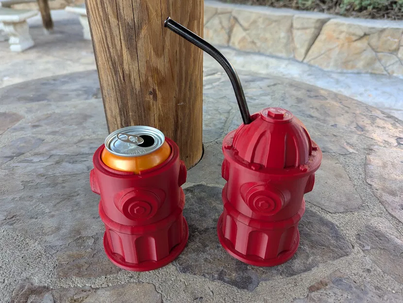 Kẹp Giữ Lon Nước Hình Trụ Chữa Cháy - In Liền Khối - Image 1