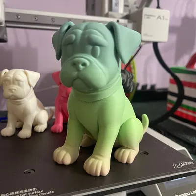 Chó Boxer Con Phong Cách Hoạt Hình Đang Ngồi – Hai Kích Cỡ