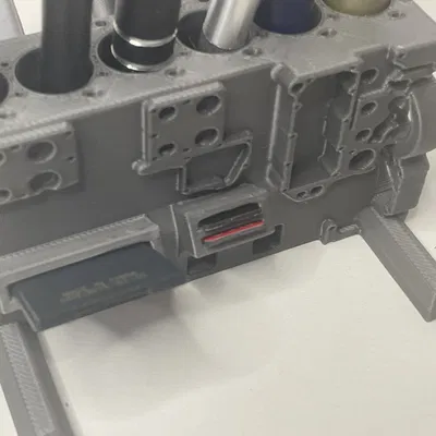 Khuôn Đựng Bút Hình Khối Động Cơ 6 Xi-lanh (USB, Thẻ Nhớ)