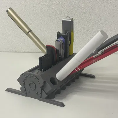 Kệ Đựng Bút Hình Khối Động Cơ V12 (USB, Thẻ Nhớ)