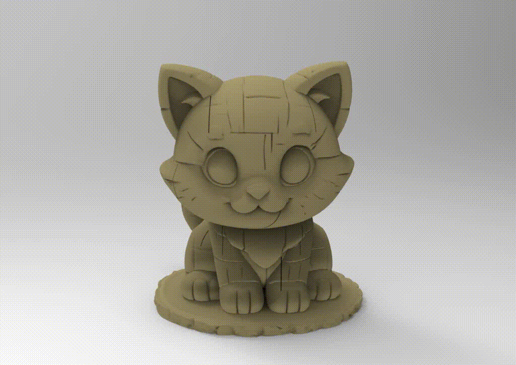 Mô Hình 3D Ghép Hình Con Mèo - Thumbnail 1