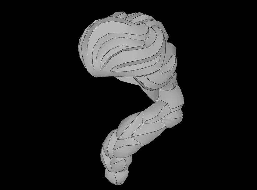 Tóc Minifig Nữ Lego Tương Thích - Dài, Xoăn, Vuốt Ngược, Mái, Tết Vắt Qua Vai Trái (41614.dat) - Image 1