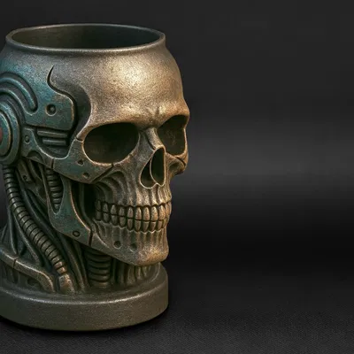 Giá đỡ lon lấy cảm hứng từ đầu lâu Terminator