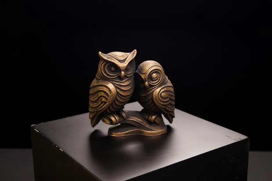 Cặp Cú, Tượng Trang Trí - Image 1