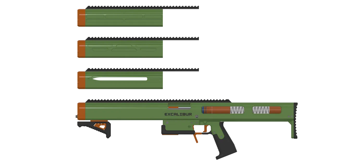 Excalibur - Blaster Bơm Action Đạn Dài (Tự Chế) - Image 23